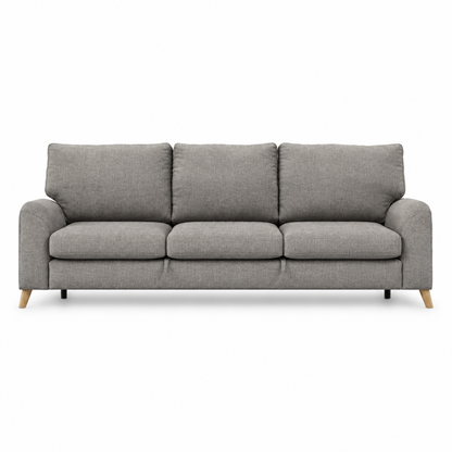 Sofa Merlin Sleeping (Three-seater) — digital front-view visualization in STORM 3/3 WARM GREY