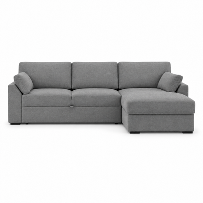 Modern Sleeping Sofa (Corner Chaise) — digital front view in original upholstery