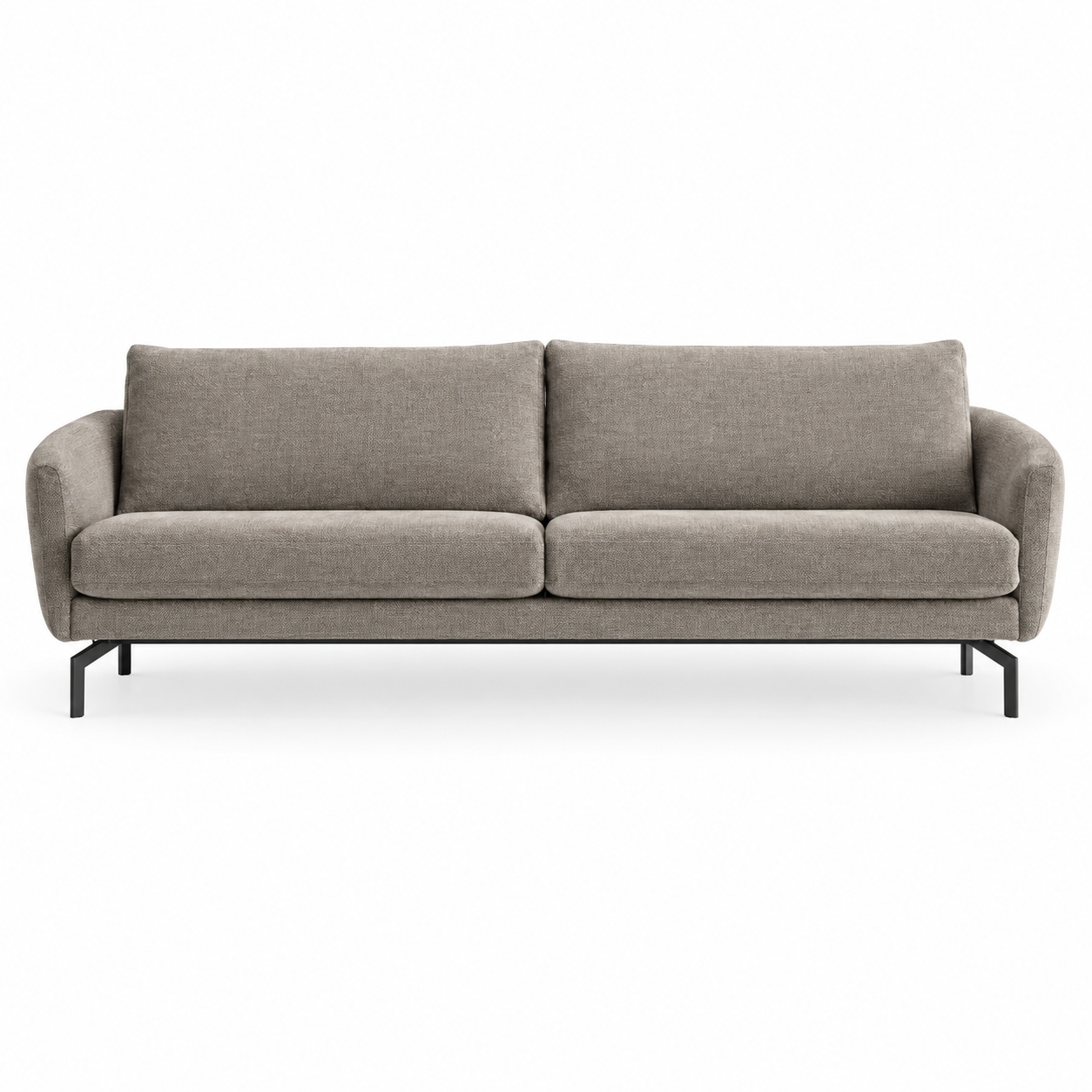 Moreno Sofa (Three-seater) — front-view upholstery visualization in STORM 14 LATTE