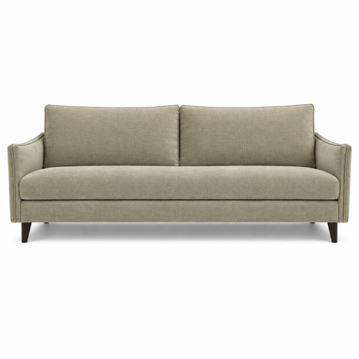 Sofa New York (Three-seater) — front-view upholstery visualization in CONCEPT 14 LATTE