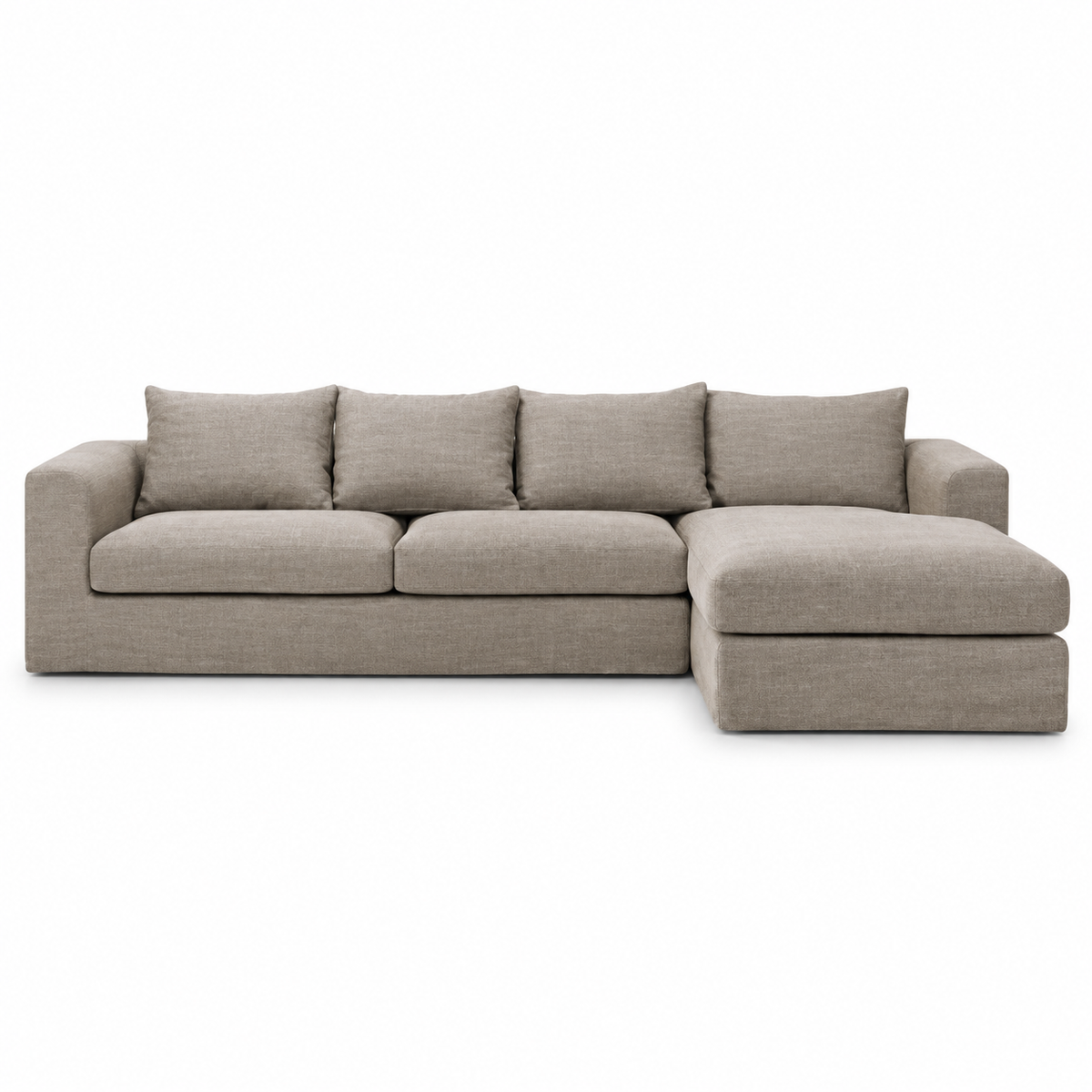 Sofa PORTLAND (Short corner) — digital front-view visualization, original upholstery retained