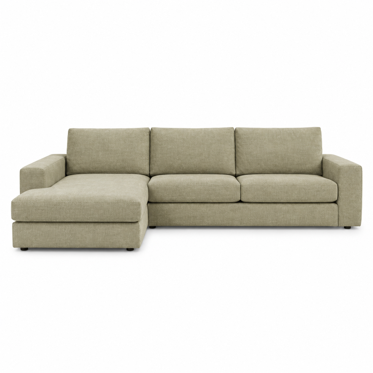 Sofa REVELLO (Corner) — front-view upholstery visualization in CONCEPT 14 LATTE