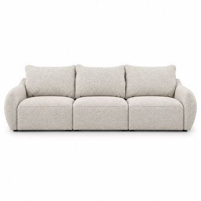 Sofa Scherman (Three-seater) — front-view upholstery visualization in NOW OR NEVER 8 BEIGE