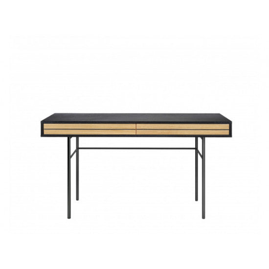 Stripe Writing Desk (Oak-Black)