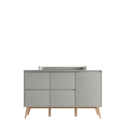 Chest of drawers with 4 drawers and doors (Classy Gray collection)