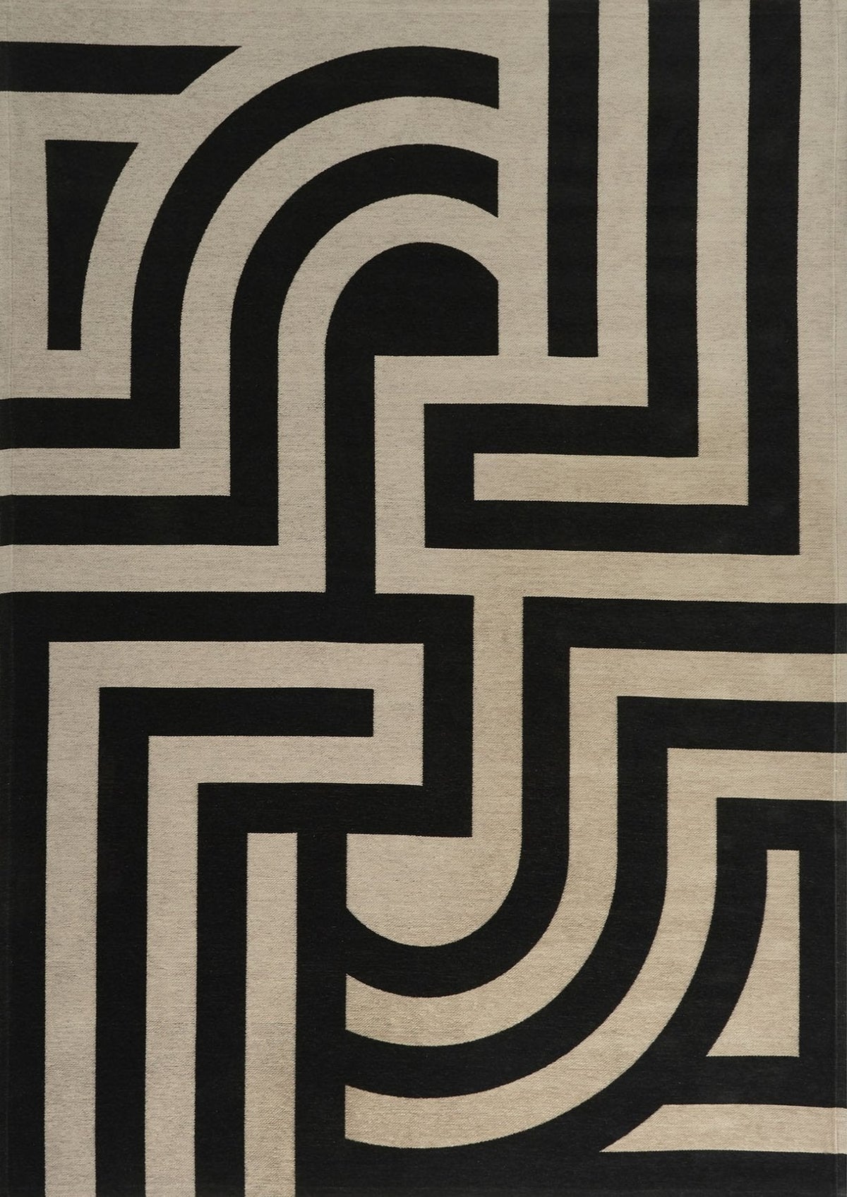 Rug TIFFANY BLACK (Art Deco Collection) — Soft Room, Costa del Sol, Spain