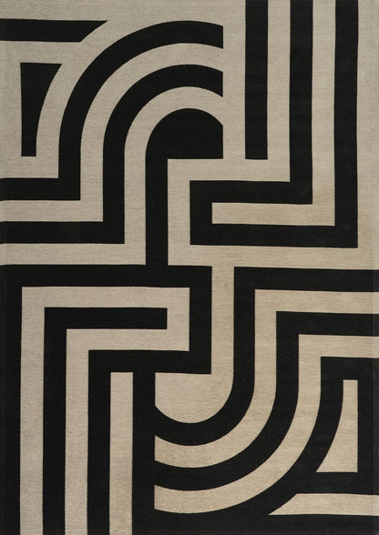 Rug TIFFANY BLACK (Art Deco Collection) — Soft Room, Costa del Sol, Spain
