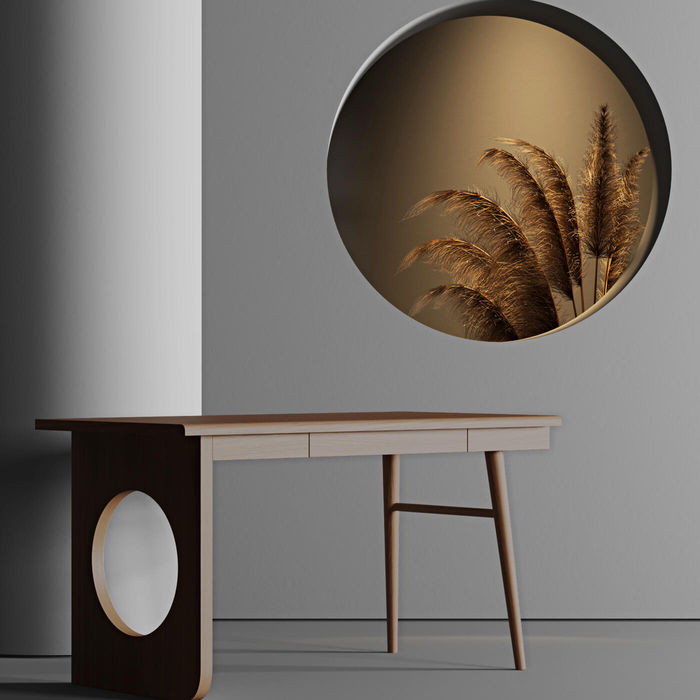 Bau Writing Desk — Walnut Finish — Soft Room, Costa del Sol, Spain