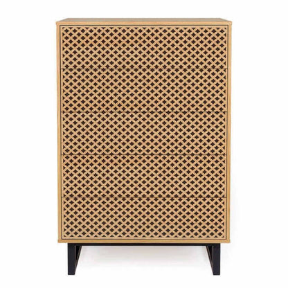 Cómoda Camden Diamond de Woodman en chapa de roble, 80 × 48 × 123 cm