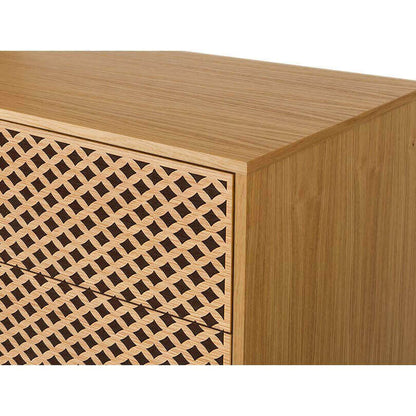 Cómoda Camden Diamond de Woodman en chapa de roble, 80 × 48 × 123 cm